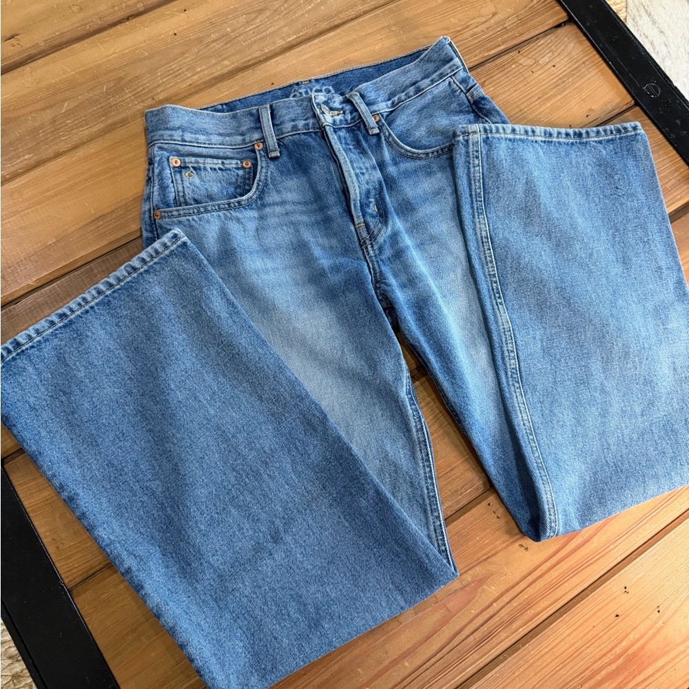 Etica Amis Relaxed Boot Cut Jeans Size 26 29.5” Inseam Sustainable Denim